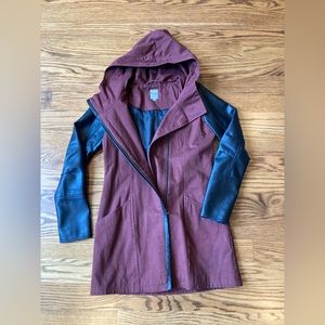 Canvas leather jacket